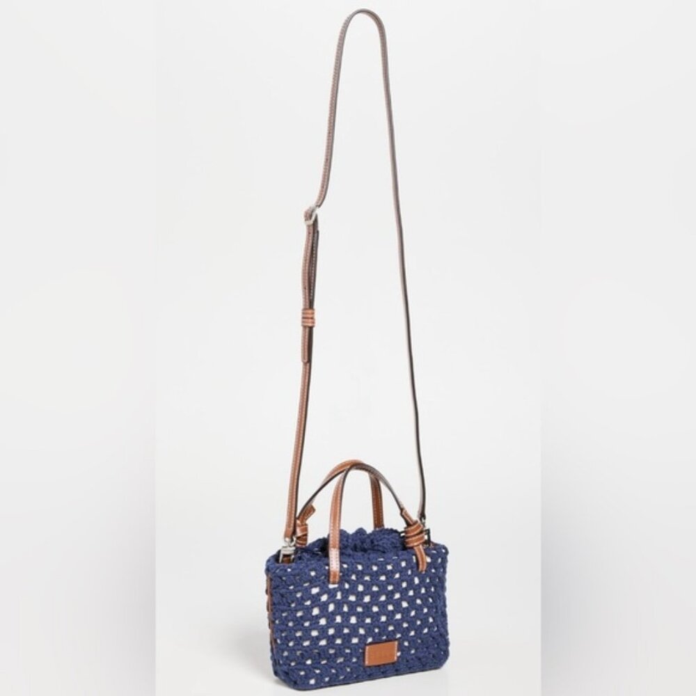 NWOT Staud blue crochet crossbody bag